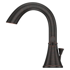 Saxton Double Handle Widespread Bathroom Faucet with Drain Assembly in Tuscan Bronze | product photo