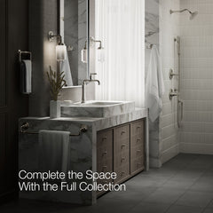 Kohler Artifacts Gentleman's Single Hole Bathroom Faucet with Drain Assembly in Vibrant Polished Nickel | product photo