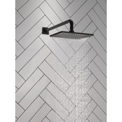 Vero Single-Spray Shower Head, Square Shower Head in Matte Black | product photo