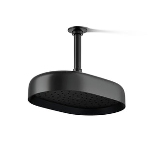 Statement 2.5 GPM Round 12 in. Rainhead with Katalyst Air-Induction Technology in Matte Black