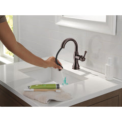 Cassidy Single Hole Pull Out Sprayer Bathroom Faucet, Single Handle Bathroom Sink Faucet in Bronze | product photo
