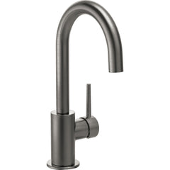 Trinsic Swivel Bar Faucet, Single Handle Prep Sink Faucet in Black Stainless | product photo