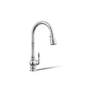 Artifacts Pull Down Single Handle Kitchen Faucet in Polished Chrome