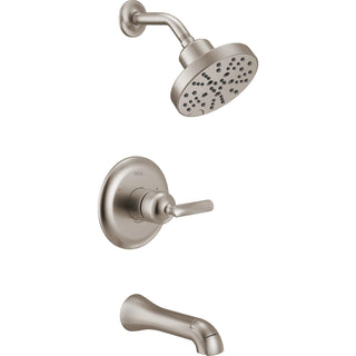 Bonacci 14 Series H2Okinetic Bathtub and Shower Faucet Set, Stainless Shower Head and Handle Set, Valve Trim Kit, Lumicoat Stainless (Valve Not Included)