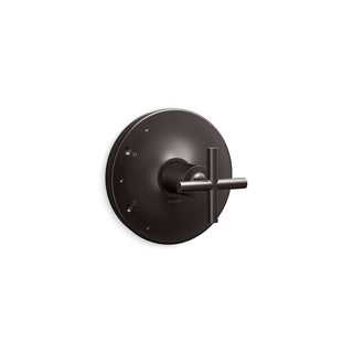 Purist Rite-Temp Valve Trim With Cross Handle in Brushed Graphite