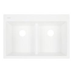 Algren 33" L Double Basin Undermount Kitchen Sink in Cloud White | product photo