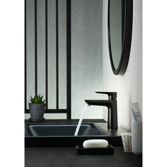 Talis E Single-Hole Faucet 110 with Drain Assembly, 1.2 GPM in Matte Black | product photo
