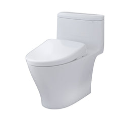 WASHLET 27" 1 GPF Elongated Floor Mounted One-Piece Toilet (Seat Included) in White | product photo