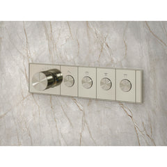 Kohler Anthem Four-Outlet Thermostatic Valve Control Panel With Recessed Push-Buttons | product photo