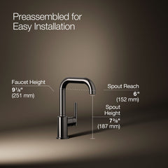Kohler Purist Bar Faucet with Accessories in Titanium | product photo