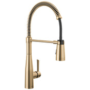 Essa Pro Style Commercial Kitchen Faucet with Pull Down Sprayer in Champagne Bronze
