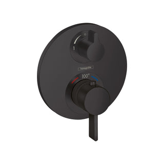Ecostat S Temperature Memory Thermostatic Valve Trim with Diverter in Matte Black