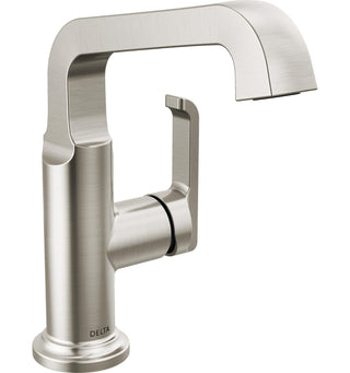 Tetra Single Hole Bathroom Faucet, Single Handle Bathroom Sink Faucet with Drain Assembly in Stainless