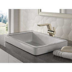 Pivotal Single Hole Bathroom Faucet with Drain Assembly and DIAMOND™ Seal Technology in Polished Nickel | product photo