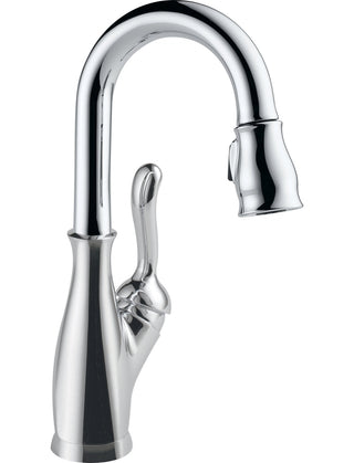 Leland Pull Down Sprayer Bar Faucet, Single Handle Prep Sink Faucet in Chrome