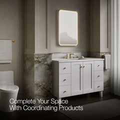 Kohler Essential 22" X 34" Rectangular Lighted Framed Mirror | product photo