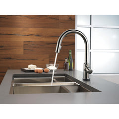 Trinsic Black Stainless Touch Kitchen Faucet with Pull Down Sprayer | product photo