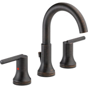 Trinsic Widespread Bathroom Faucet 3 Hole, 2-handle Bathroom Sink Faucet with Drain Assembly in Venetian Bronze