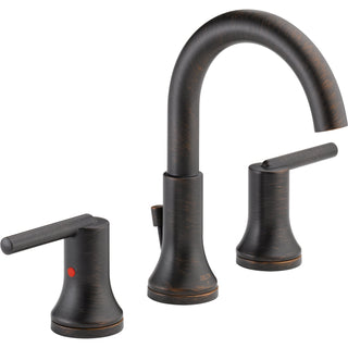 Trinsic Widespread Bathroom Faucet 3 Hole, 2-handle Bathroom Sink Faucet with Drain Assembly in Venetian Bronze