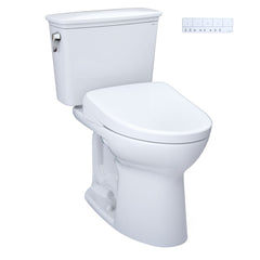 Washlet+ 1.28 GPF Elongated Floor Mounted Two-Piece Toilet (Seat Included) in Cotton | product photo