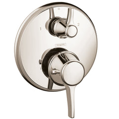Ecostat C Thermostatic Volume Control and Diverter Faucet Trim with Lever Handle in Polished Nickel | product photo