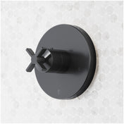 Vassor Thermostatic Shower System With Dual Showerheads, Slide Bar and Hand Shower, Matte Black