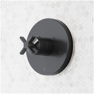 Vassor Thermostatic Shower System With Dual Showerheads, Slide Bar and Hand Shower, Matte Black