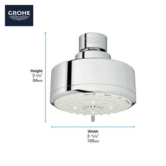 Cosmopolitan Pressure Balance Rain Shower Set in Starlight Chrome | product photo