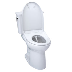 WASHLET 1.28 GPF S7 Auto Flush Elongated Floor Mounted 91 lbs Weight Two-Piece Toilet (Seat Included) in Cotton | product photo