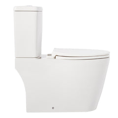 Grayvik 1.28 GPF Two Piece Elongated Toilet in White/Polished Chrome | product photo