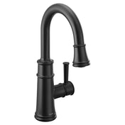 Belfield One-Handle High Arc Pulldown Bar Faucet in Matte Black