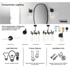 Kohler Components One-Light LED Sconce in Matte Black | product photo