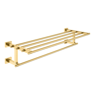 Essentials Cube Wall Mounted Towel Rack in Brushed Cool Sunrise