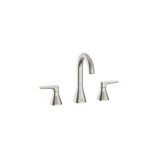 2-handle Bathroom Faucet with Drain Assembly in Brushed Nickel