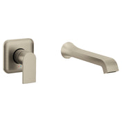 Genta LX Single Handle Wall Mount Tub Filler High Flow Tub Faucet With 10" Spout Reach in Brushed Nickel