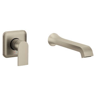 Genta LX Single Handle Wall Mount Tub Filler High Flow Tub Faucet With 10" Spout Reach in Brushed Nickel