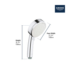 Cosmopolitan Pressure Balance Rain Shower Set in Starlight Chrome | product photo