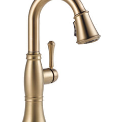 Cassidy™ Bar Faucet with Pull Down Sprayer in Champagne Bronze | product photo