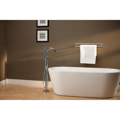 Trinsic Single Handle Floor Mounted Freestanding Tub Filler in Chrome | product photo