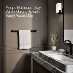 Kohler Composed Wall Mounted Towel Bar in Matte Black | product photo