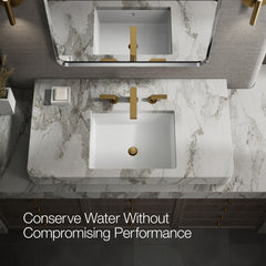 Kohler Composed Widespread Bathroom Faucet with Drain Assembly in Brushed Brass | product photo
