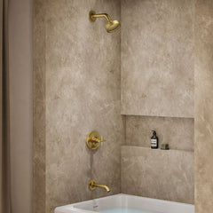 Purist Bath and Shower Valve Trim Kit in Polished Gold | product photo