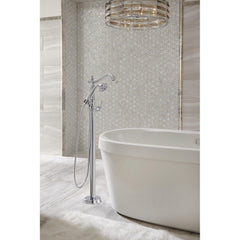 Cassidy™ Floor Mounted Clawfoot Tub Faucet Trim in Chrome | product photo