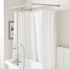 Gooseneck 60" Tub & Shower Faucet in Brushed Nickel | product photo