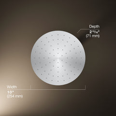 Contemporary Full Fixed Shower Head with Katalyst Air Induction Spray in Polished Chrome | product photo