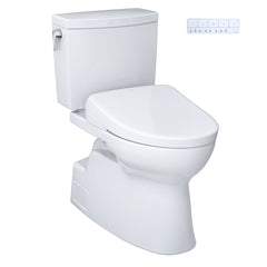 WASHLET 1 GPF Elongated Floor Mounted Two-Piece Toilet (S7A Bidet Seat Included) in Cotton | product photo