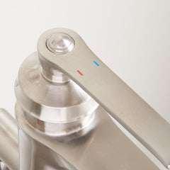 Cooper Freestanding Tub Filler with Hand Shower in Brushed Nickel | detail photo