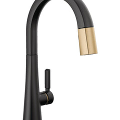 Touch2O Technology Kitchen Faucet with Touchless Technology in Matte Black / Champagne Bronze | product photo