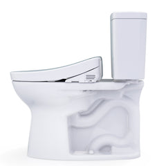 Drake® WASHLET®+ Two-Piece Elongated 1.6 GPF Universal Height TORNADO FLUSH® Toilet with S5 Bidet Seat, 10 Inch Rough-In, Cotton White | product photo