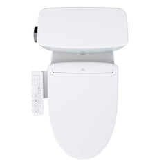 Drake® WASHLET®+ Two-Piece Elongated 1.6 GPF Universal Height TORNADO FLUSH® Toilet with S5 Bidet Seat, 10 Inch Rough-In, Cotton White | product photo